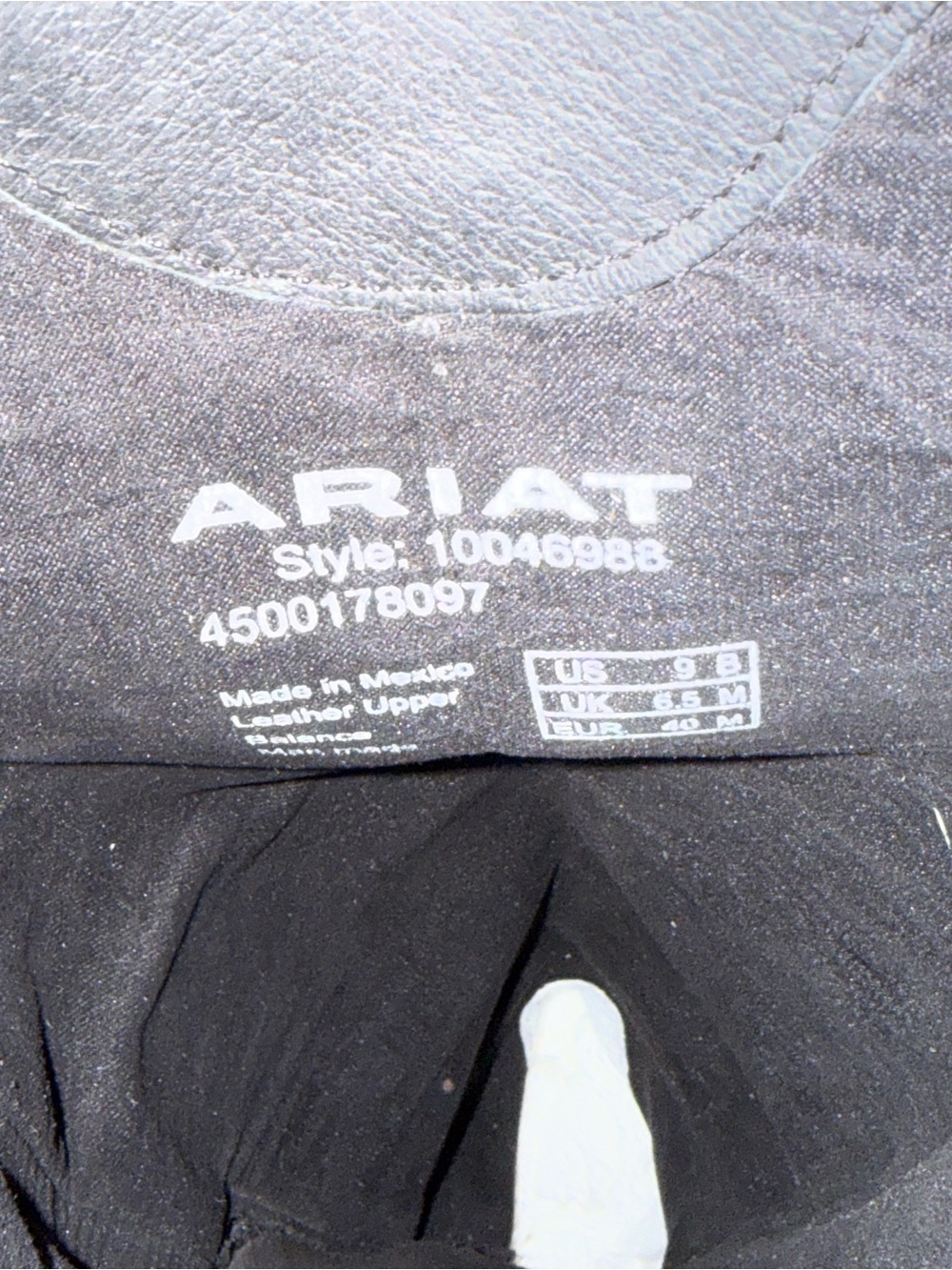 NEW Ariat Black GENUINE LEATHER Suede Distressed Laramie Western TALL Boots SZ 9 - Picture 15 of 16